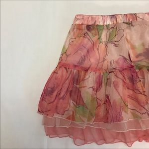 GAP Floral Peach Tulle Skirt